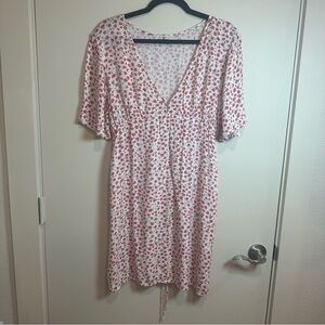 Billabong Red and White Floral Midi Dress